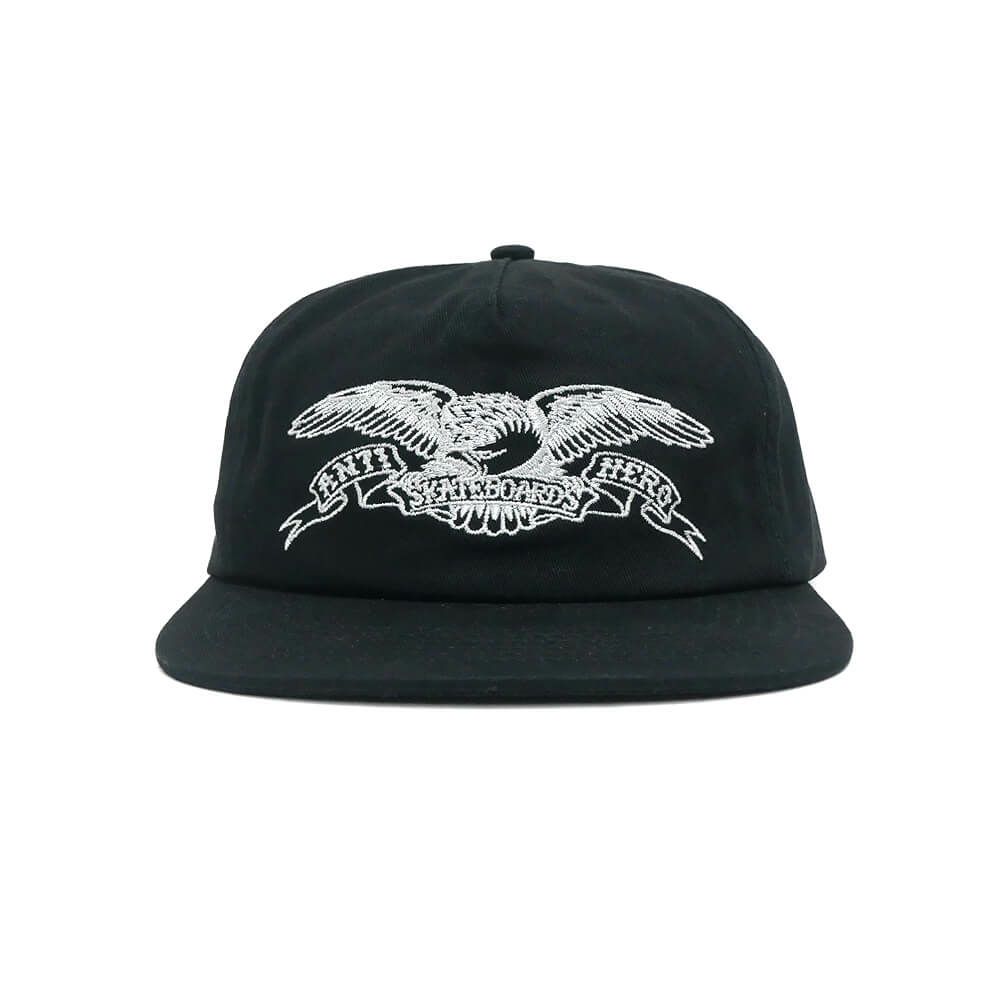ANTIHERO CAP アンチヒーロー キャップ BASIC EAGLE SNAPBACK BLACK/GREY スケートボード スケボー 1
