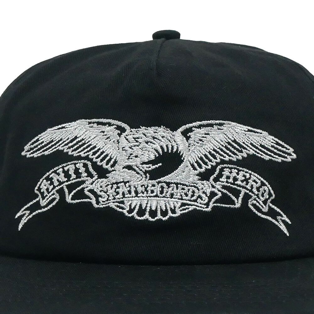 ANTIHERO CAP アンチヒーロー キャップ BASIC EAGLE SNAPBACK BLACK/GREY スケートボード スケボー 4