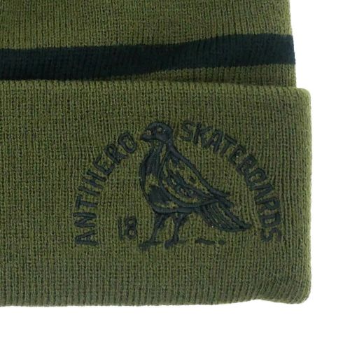 ANTIHERO KNITCAP アンチヒーロー ニットキャップ CLUB HOUSE CUFF BEANIE OLIVE/BLACK スケートボード スケボー 2