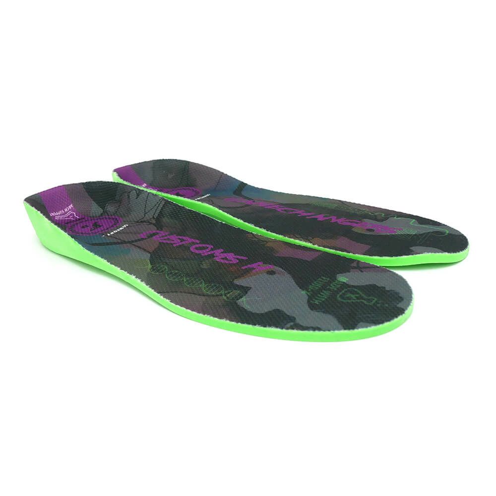 脅威の衝撃吸収 FOOTPRINT INSOLE フットプリント インソール GAME CHANGERS ELITE CUSTOM ORTHOTICS HI BLACK CAMO/PURPLE スケートボード スケボー 4