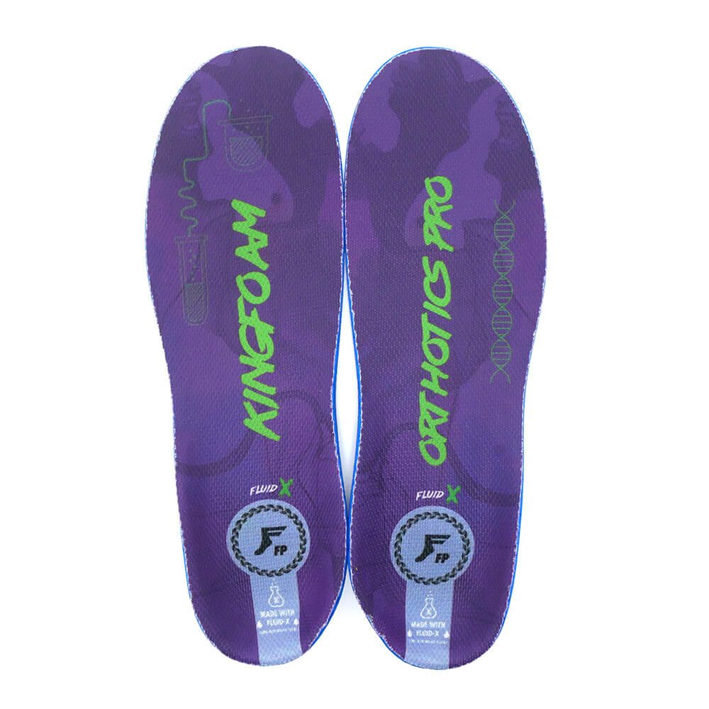 脅威の衝撃吸収 FOOTPRINT INSOLE フットプリント インソール KINGFOAM ORTHOTICS PRO FLUID X PURPLE CAMO/GREEN スケートボード スケボー 1