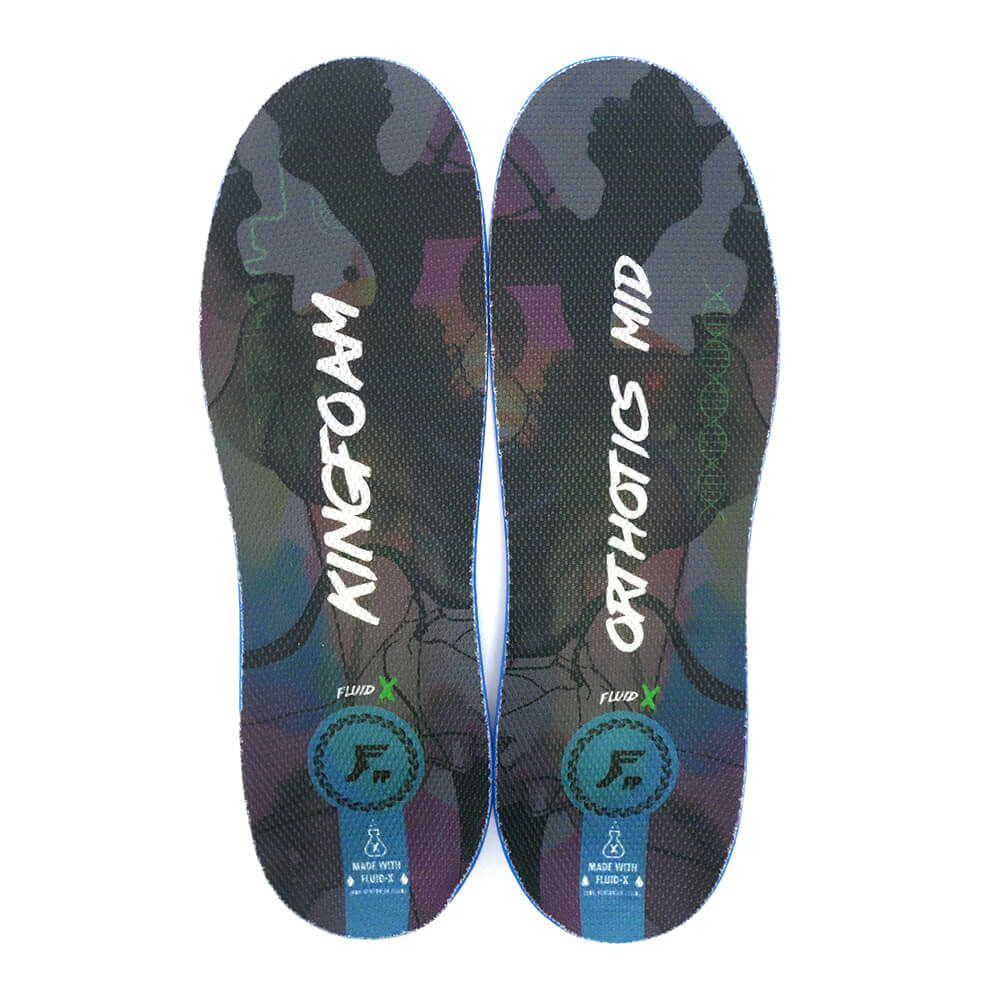 脅威の衝撃吸収 FOOTPRINT INSOLE フットプリント インソール KINGFOAM ORTHOTICS FLUID X 2 BLACK CAMO/WHITE スケートボード スケボー 1