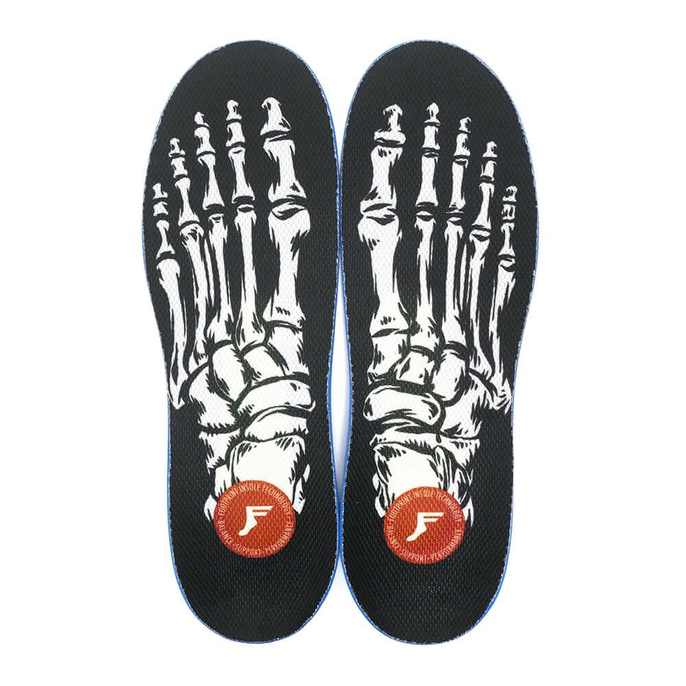 脅威の衝撃吸収 FOOTPRINT INSOLE フットプリント インソール KINGFOAM ORTHOTICS FLUID X 2 SKELETON BLACK スケートボード スケボー 1