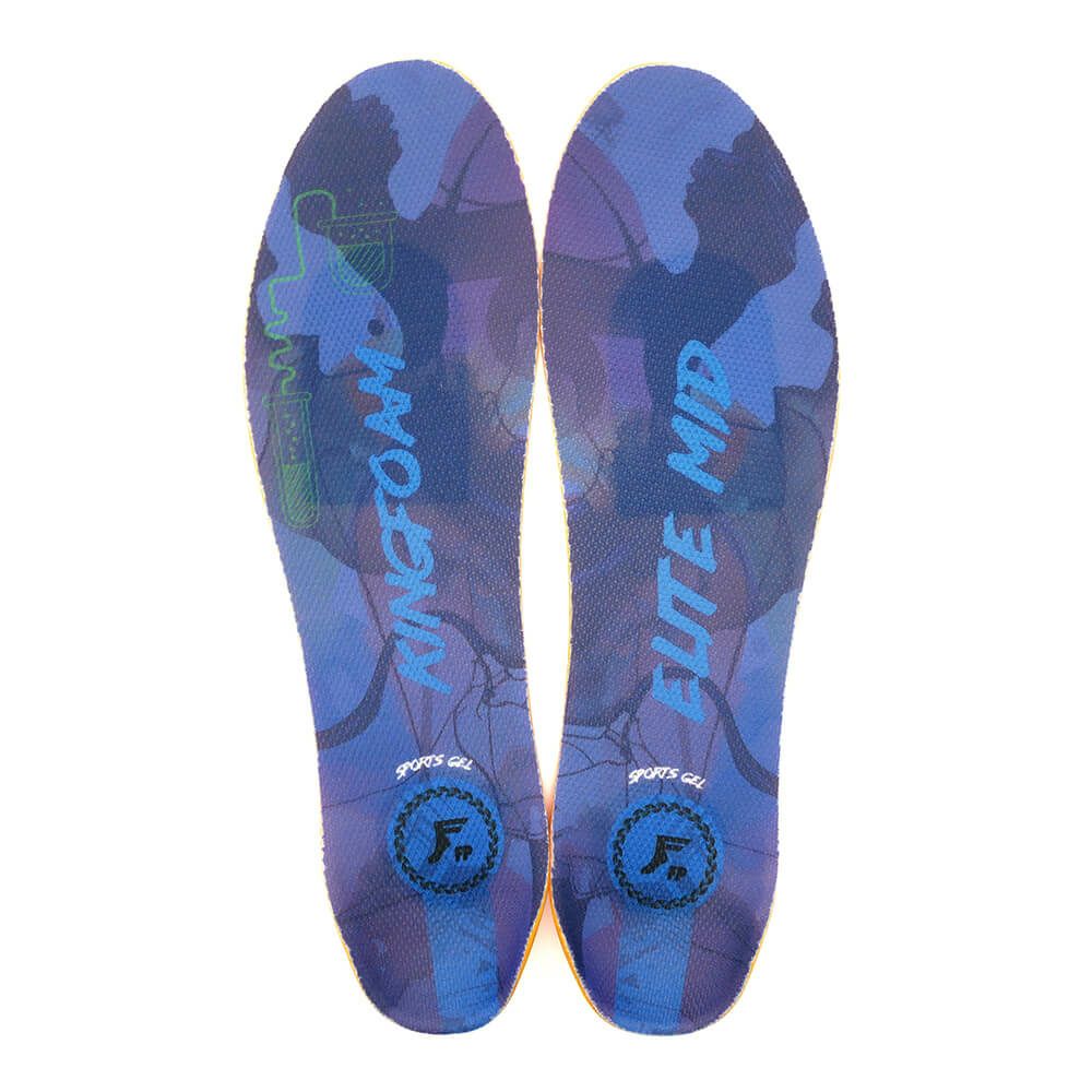 脅威の衝撃吸収 FOOTPRINT INSOLE フットプリント インソール KINGFOAM ELITE MID SPORT GEL BLUE CAMO/LIGHT BLUE スケートボード スケボー 1