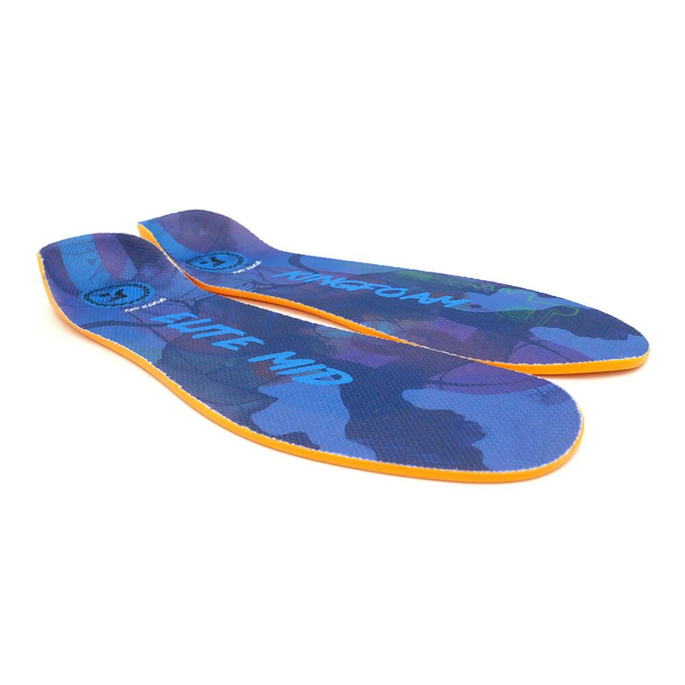 脅威の衝撃吸収 FOOTPRINT INSOLE フットプリント インソール KINGFOAM ELITE MID SPORT GEL BLUE CAMO/LIGHT BLUE スケートボード スケボー 4