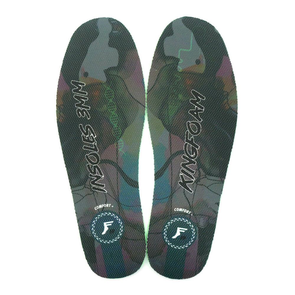 脅威の衝撃吸収 FOOTPRINT INSOLE フットプリント インソール KINGFOAM FLAT CUT 3mm BLACK CAMO/WHITE スケートボード スケボー 1