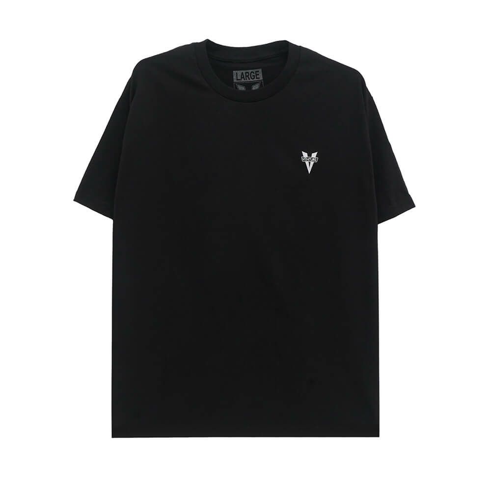 VENTURE T-SHIRT ベンチャー Tシャツ HEREITAGE EMB BLACK/GREY スケートボード スケボー 