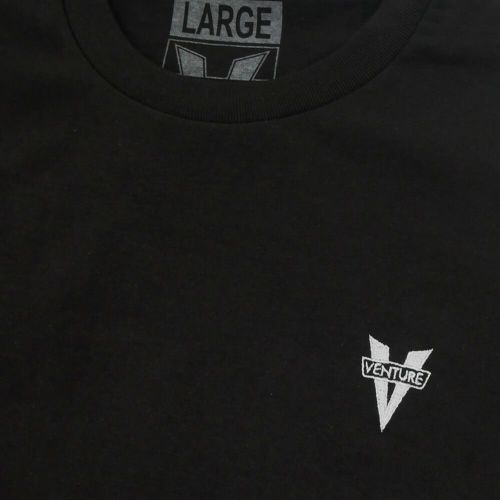 VENTURE T-SHIRT ベンチャー Tシャツ HEREITAGE EMB BLACK/GREY スケートボード スケボー １