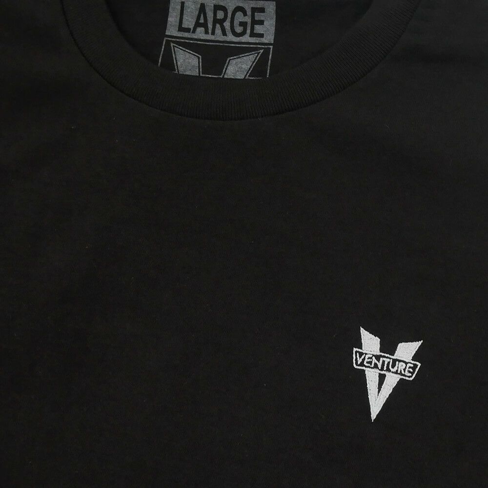 VENTURE T-SHIRT ベンチャー Tシャツ HEREITAGE EMB BLACK/GREY スケートボード スケボー １