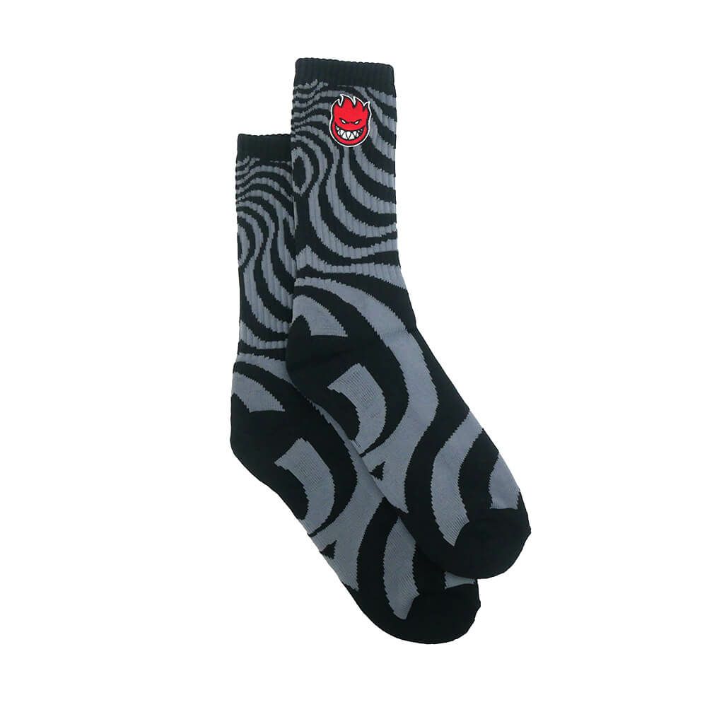 SPITFIRE SOCKS スピットファイヤー ソックス 靴下 BIGHEAD FILL EMB BLACK/CHARCOAL/RED スケートボード スケボー 3
