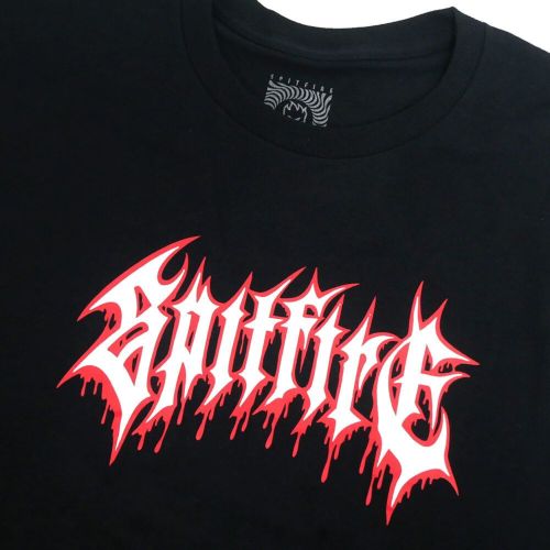 SPITFIRE LONG SLEEVE スピットファイヤー ロングスリーブTシャツ PENTAGRAM DRIP SLEEVE BLACK スケートボード スケボー 1