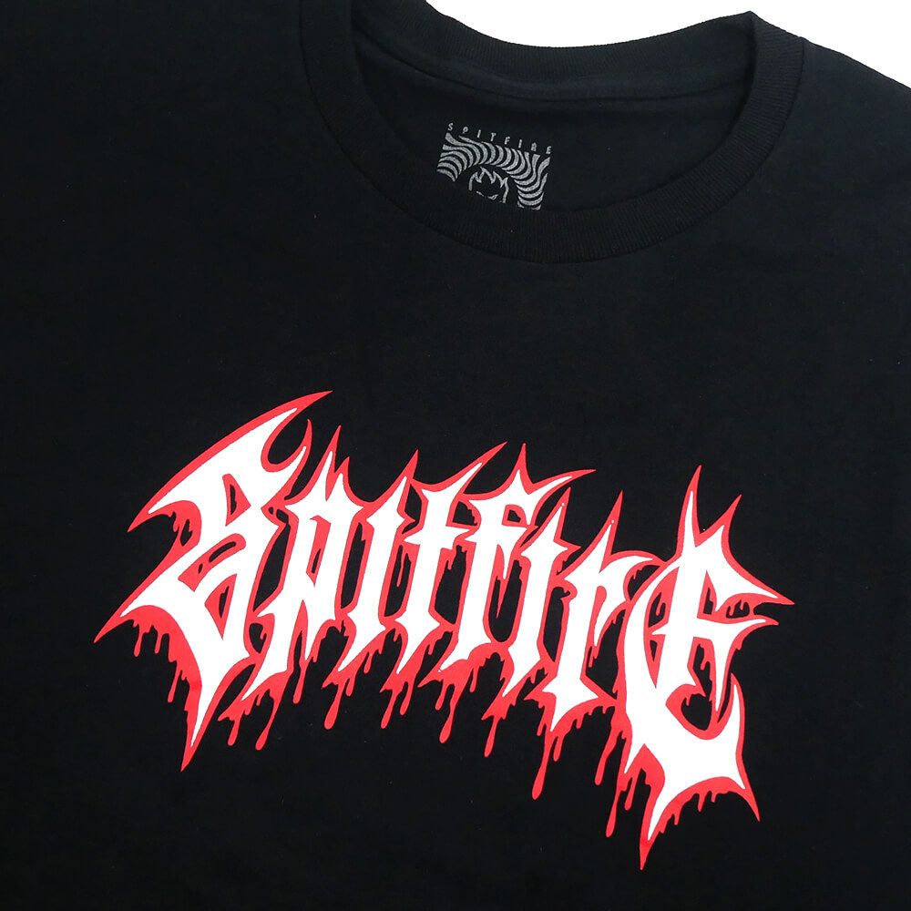 SPITFIRE LONG SLEEVE スピットファイヤー ロングスリーブTシャツ PENTAGRAM DRIP SLEEVE BLACK スケートボード スケボー 1