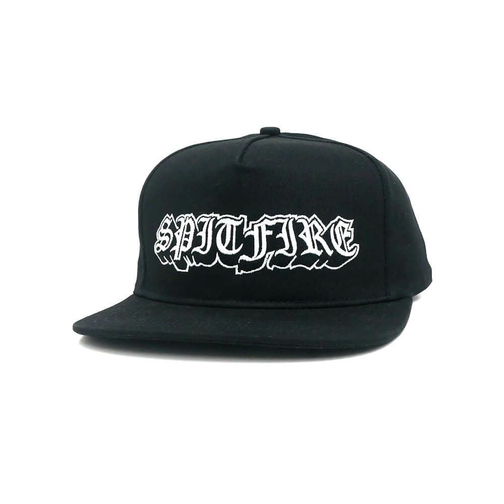 SPITFIRE CAP スピットファイヤー キャップ OLD E DROP SNAPBACK BLACK スケートボード スケボー 