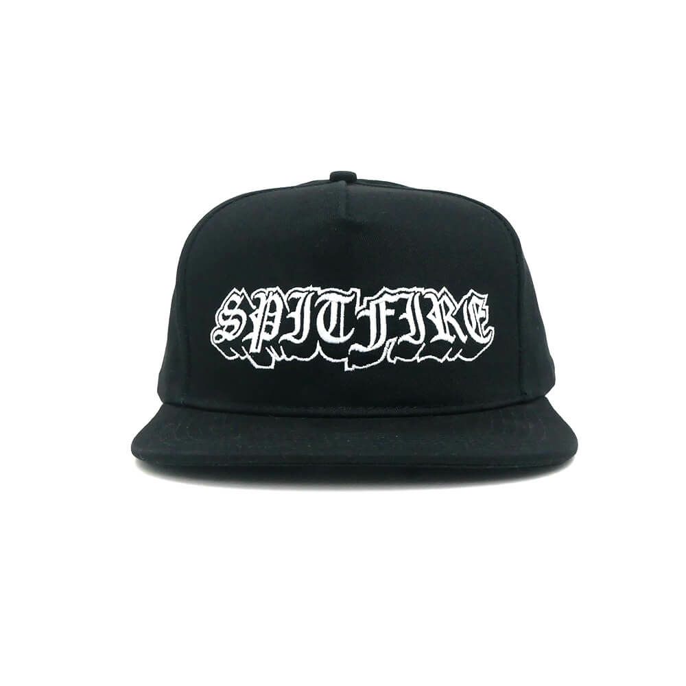 SPITFIRE CAP スピットファイヤー キャップ OLD E DROP SNAPBACK BLACK スケートボード スケボー 1