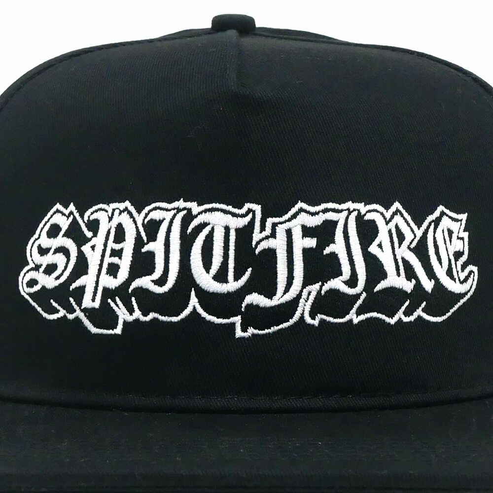 SPITFIRE CAP スピットファイヤー キャップ OLD E DROP SNAPBACK BLACK スケートボード スケボー 4