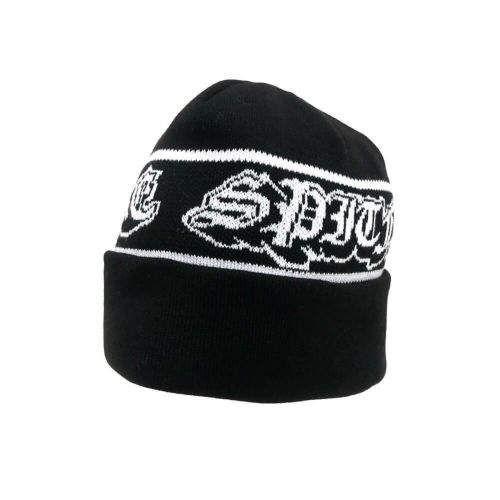 SPITFIRE KNITCAP スピットファイヤー ニットキャップ OLD E DROP CUFF BEANIE BLACK スケートボード スケボー 1