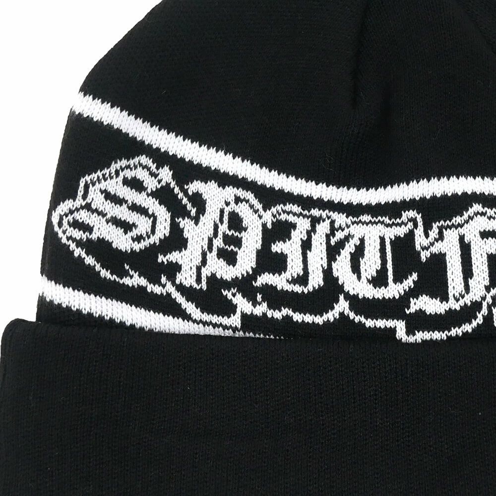SPITFIRE KNITCAP スピットファイヤー ニットキャップ OLD E DROP CUFF BEANIE BLACK スケートボード スケボー 2