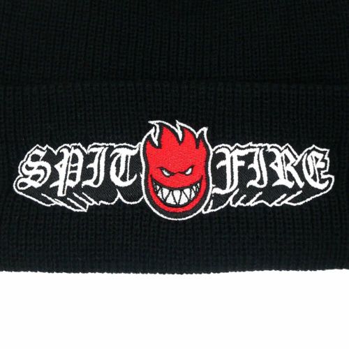 SPITFIRE KNITCAP スピットファイヤー ニットキャップ OLD E DROP BIGHEAD CUFF BEANIE BLACK スケートボード スケボー 2