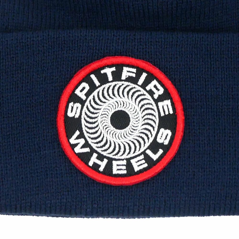 SPITFIRE KNITCAP スピットファイヤー ニットキャップ CLASSIC 87 SWIRL PATCH CUFF BEANIE NAVY スケートボード スケボー 2