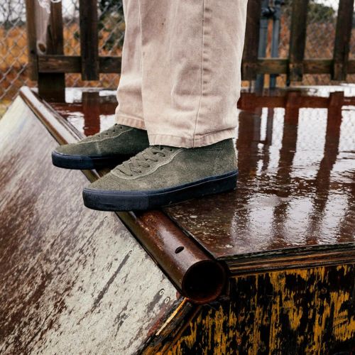 LAST RESORT AB SHOES ラストリゾートエービー シューズ スニーカー VM001 SUEDE MID DANE BRONZE GREEN/BLACK スケートボード スケボー 9