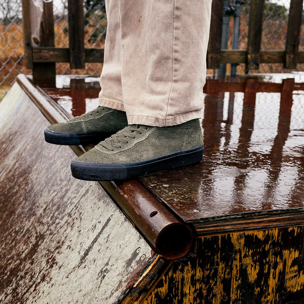 LAST RESORT AB SHOES ラストリゾートエービー シューズ スニーカー VM001 SUEDE MID DANE BRONZE GREEN/BLACK スケートボード スケボー 9