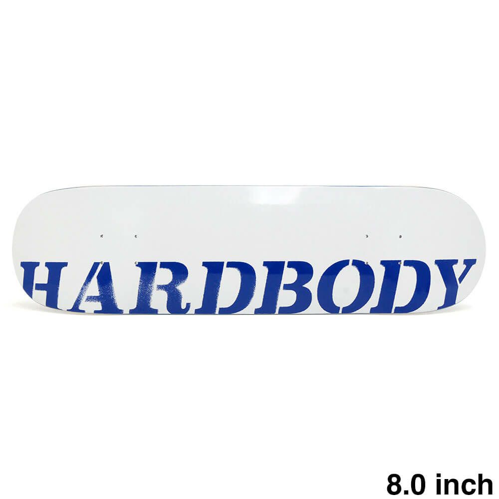 HARDBODY DECK ハードボディ デッキ TEAM STENCIL LOGO WHITE/BLUE 8.0 スケートボード スケボー 1