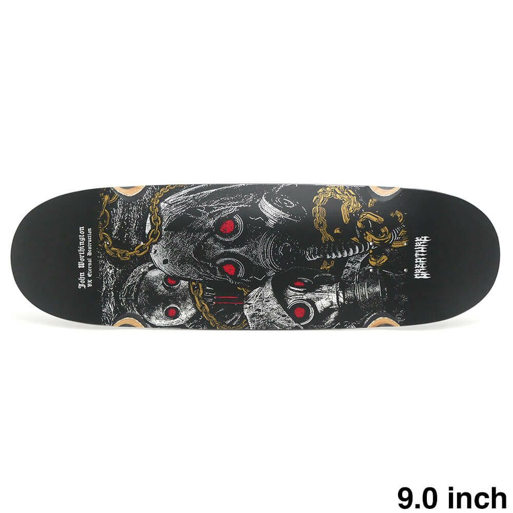 CREATURE DECK クリーチャー デッキ JOHN WORTHINGTON MORTEM VX 9.0 EGG SHAPE WHEEL WELLS スケートボード スケボー 1