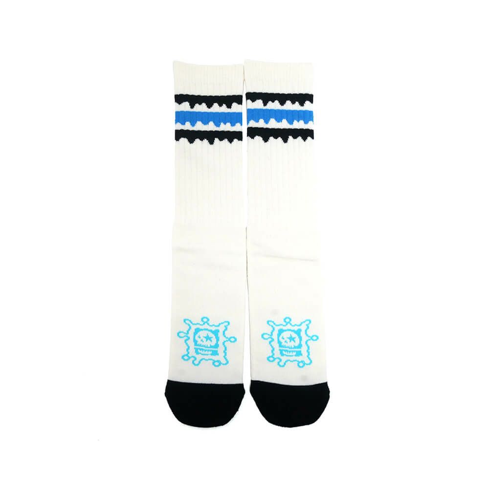 MAGICAL MOSH MISFITS SOCKS マジカルモッシュミスフィッツ ソックス 靴下 どろどろMxMxM SOX WHITE/BLUE スケートボード スケボー 3
