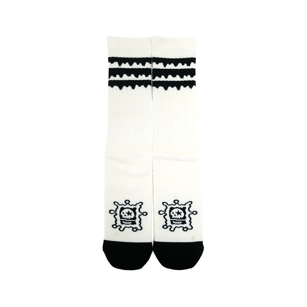 MAGICAL MOSH MISFITS SOCKS マジカルモッシュミスフィッツ ソックス 靴下 どろどろMxMxM SOX WHITE/BLACK スケートボード スケボー 3