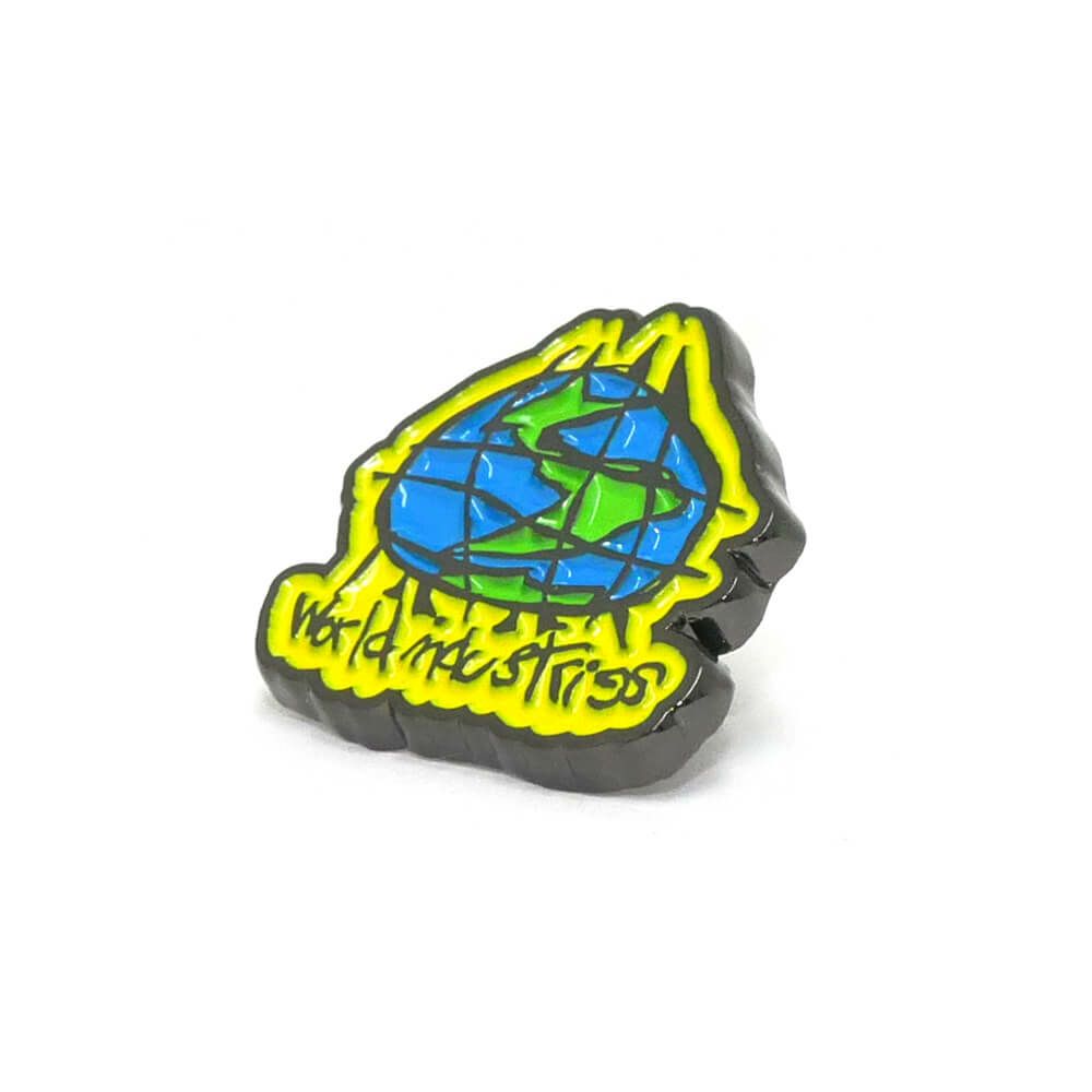 WORLD INDUSTRIES BADGE ワールドインダストリーズ バッジ WORLD SCRIBBLE PIN スケートボード スケボー 1