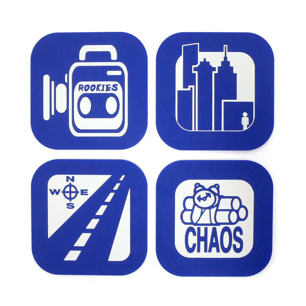 411VM COASTER フォーワンワンビデオマガジン コースター ICON COASTERS 4 PACK スケートボード スケボー 2