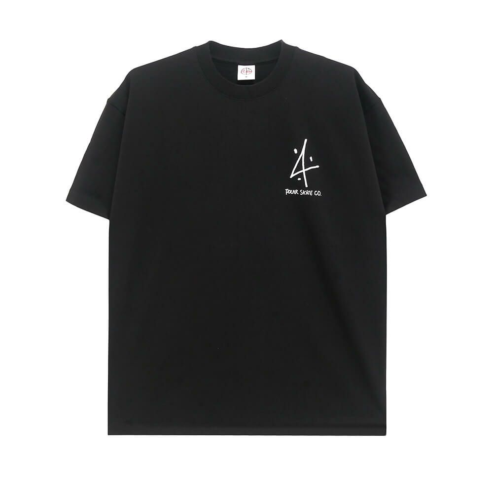 POLAR T-SHIRT ポーラー Tシャツ TWO RUNNERS BLACK スケートボード スケボー 1