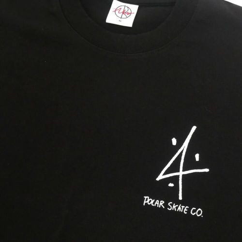 POLAR T-SHIRT ポーラー Tシャツ TWO RUNNERS BLACK スケートボード スケボー 2