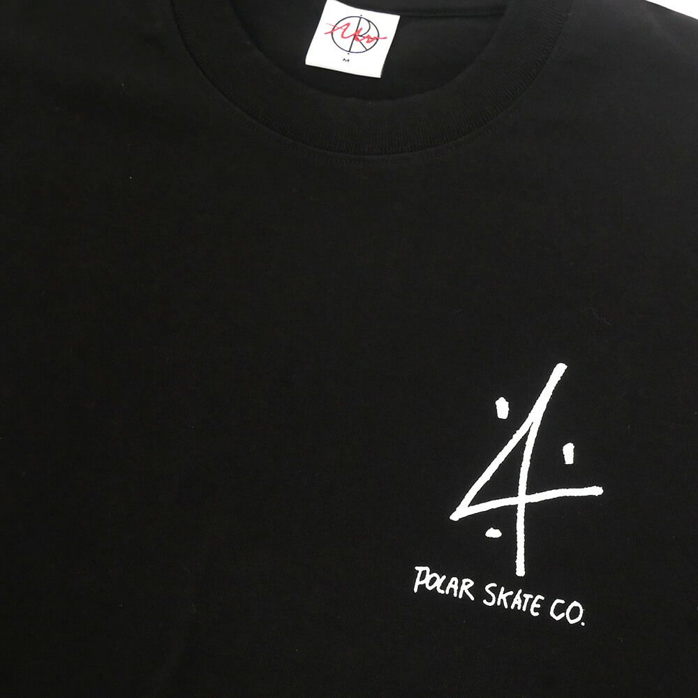 POLAR T-SHIRT ポーラー Tシャツ TWO RUNNERS BLACK スケートボード スケボー 2