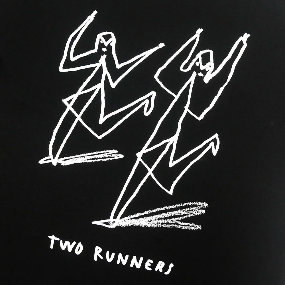 POLAR T-SHIRT ポーラー Tシャツ TWO RUNNERS BLACK スケートボード スケボー 3