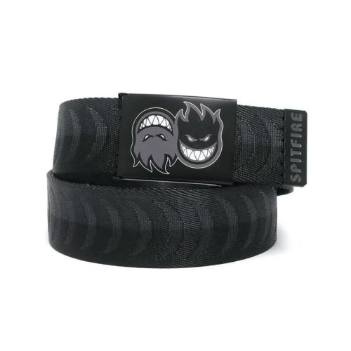 SPITFIRE BELT スピットファイヤー ベルト ETERNAL CRESCENT JACQUARD WEB CHARCOAL/BLACK（US企画） スケートボード スケボー 1