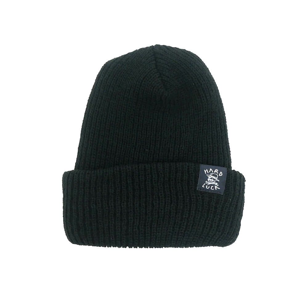 HARD LUCK KNITCAP ハードラック ニットキャップ OG WOVEN BEANIE BLACK スケートボード スケボー 