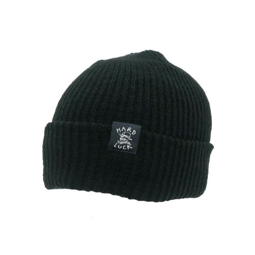 HARD LUCK KNITCAP ハードラック ニットキャップ OG WOVEN BEANIE BLACK スケートボード スケボー 1