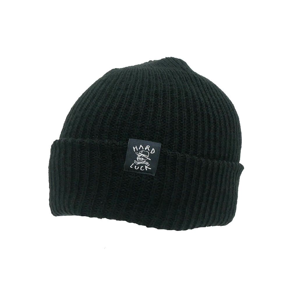 HARD LUCK KNITCAP ハードラック ニットキャップ OG WOVEN BEANIE BLACK スケートボード スケボー 1