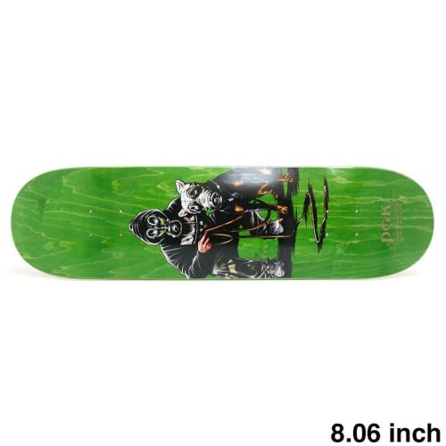 DGK DECK ディージーケー デッキ JOSH KALIS ARMAGEDDON GREEN STAIN 8.06 スケートボード スケボー 1