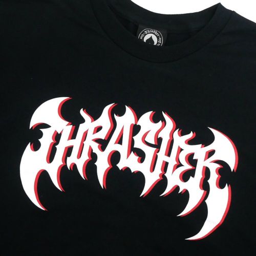 THRASHER T-SHIRT スラッシャー Tシャツ HEAVY METAL BLACK（US企画） スケートボード スケボー 1