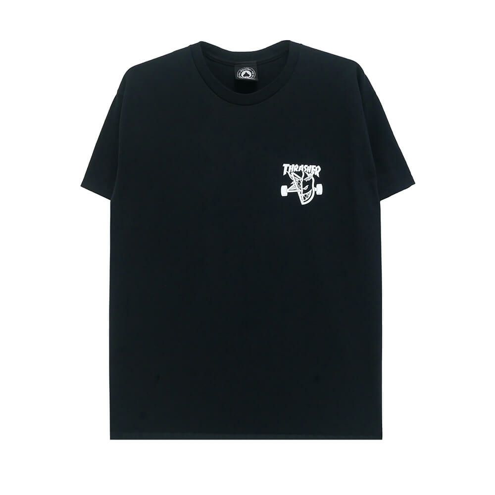 THRASHER T-SHIRT スラッシャー Tシャツ THRASHER x SPITFIRE CLASSIC SWIRL BLACK（US企画） スケートボード スケボー 1