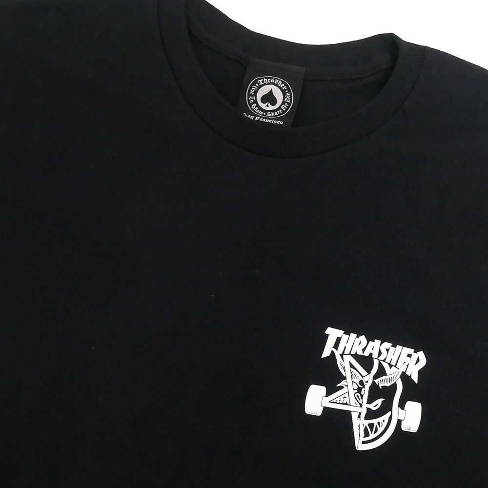 THRASHER T-SHIRT スラッシャー Tシャツ THRASHER x SPITFIRE CLASSIC SWIRL BLACK（US企画） スケートボード スケボー 2