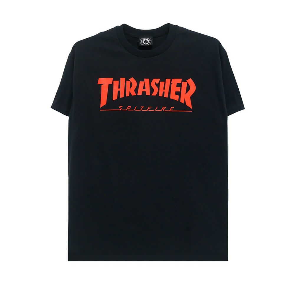 THRASHER T-SHIRT スラッシャー Tシャツ THRASHER x SPITFIRE BIGHEAD JAKE BLACK（US企画） スケートボード スケボー 1