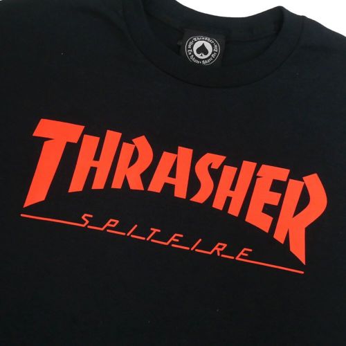 THRASHER T-SHIRT スラッシャー Tシャツ THRASHER x SPITFIRE BIGHEAD JAKE BLACK（US企画） スケートボード スケボー 2