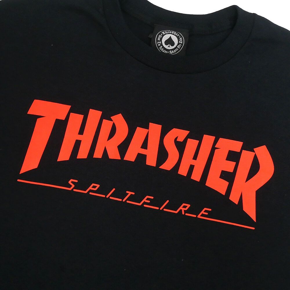 THRASHER T-SHIRT スラッシャー Tシャツ THRASHER x SPITFIRE BIGHEAD JAKE BLACK（US企画） スケートボード スケボー 2