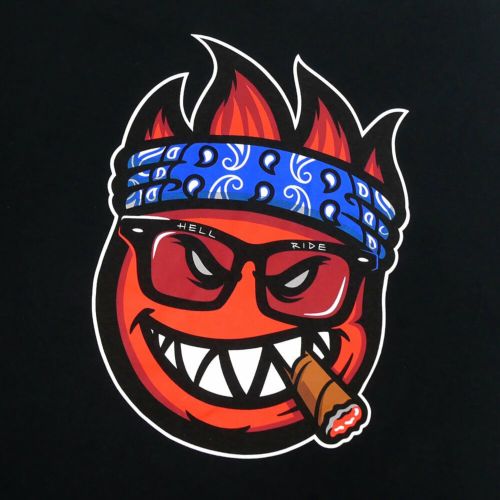 THRASHER T-SHIRT スラッシャー Tシャツ THRASHER x SPITFIRE BIGHEAD JAKE BLACK（US企画） スケートボード スケボー 3