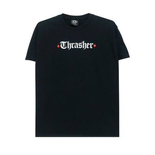 THRASHER T-SHIRT スラッシャー Tシャツ THRASHER x SPITFIRE THE END OATH BLACK（US企画） スケートボード スケボー 1