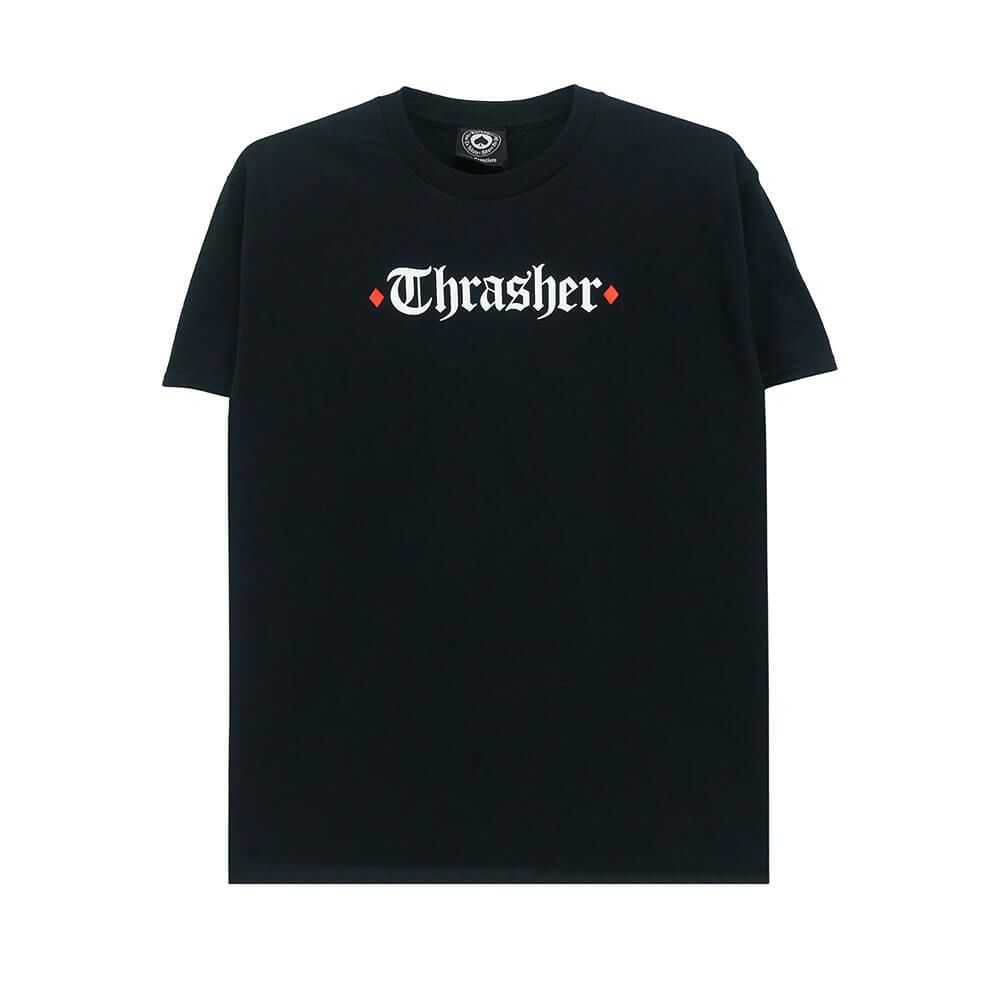 THRASHER T-SHIRT スラッシャー Tシャツ THRASHER x SPITFIRE THE END OATH BLACK（US企画） スケートボード スケボー 1