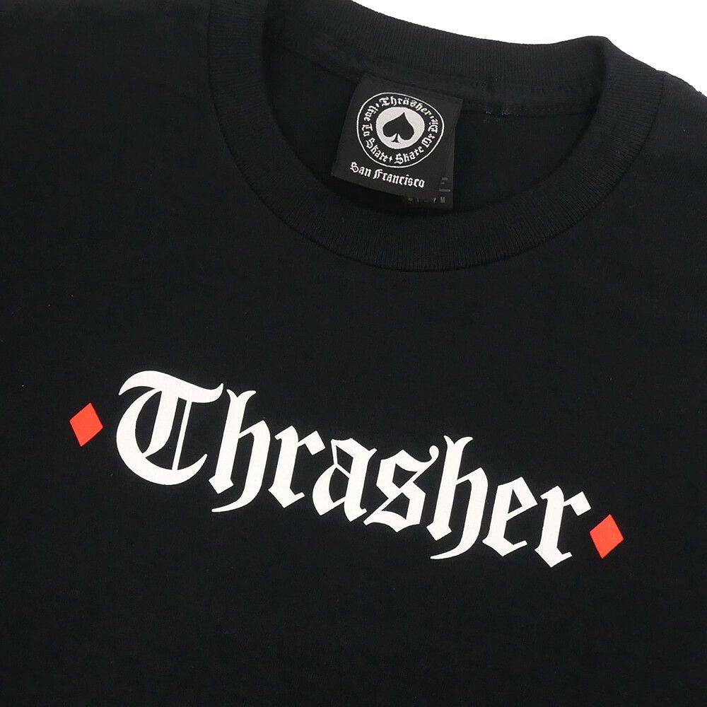 THRASHER T-SHIRT スラッシャー Tシャツ THRASHER x SPITFIRE THE END OATH BLACK（US企画） スケートボード スケボー 2
